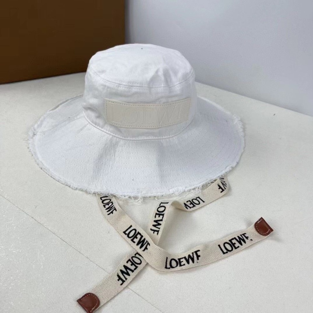 White Loewe  Brimmed Sun Hat